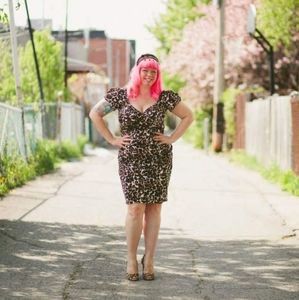 Stop staring leopard wiggle dress
